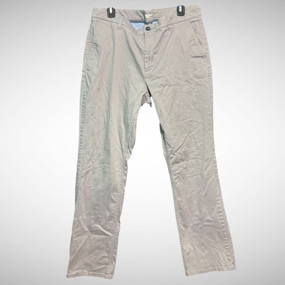 Hawker Rye Pants Mens 36 X 32 Solid Gray chino Flat Front Pre Owned - Picture 1 of 8